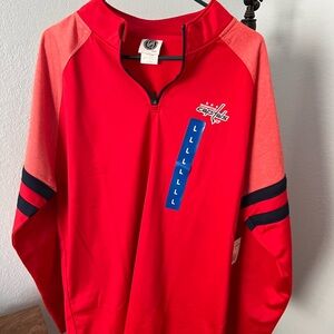 NHL Capitals Quarter Zip-Up Sweater